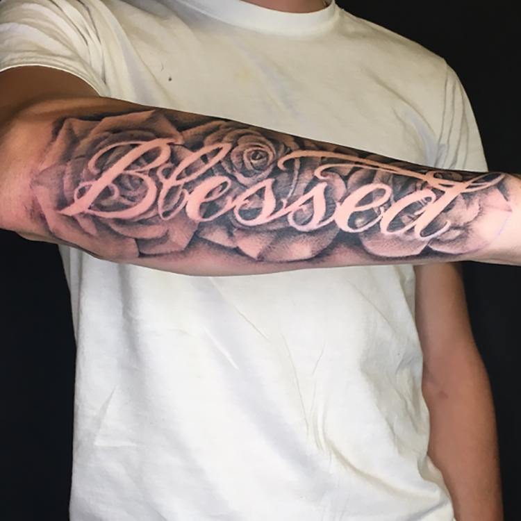 Latest Freehand script blessed Tattoos  Find Freehand script blessed  Tattoos