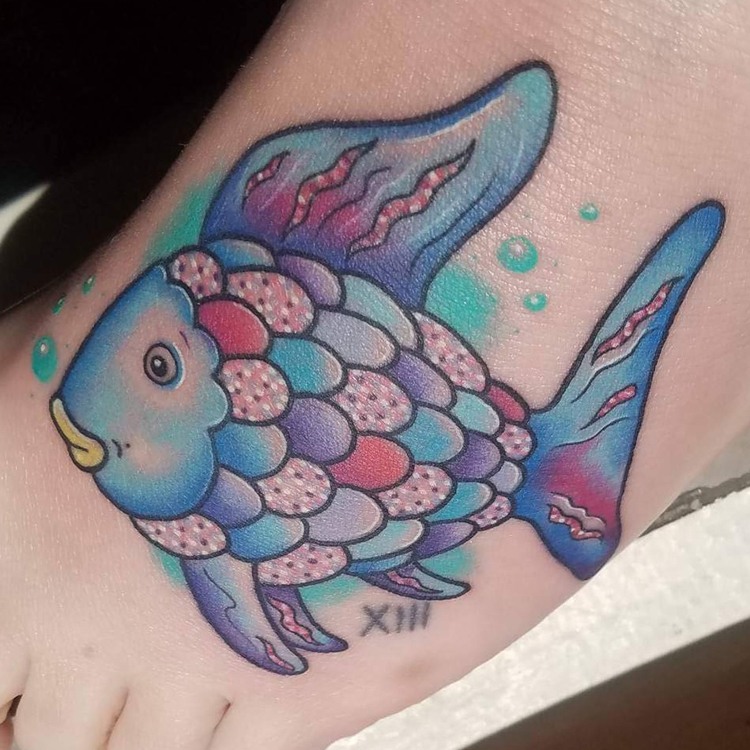 Rainbow Fish Book Tattoo